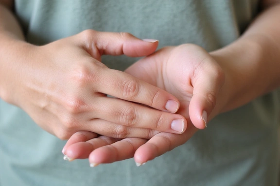 A hand holding another hand, symbolizing ongoing support and encouragement.