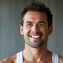 Man in athletic wear, looking strong and energetic